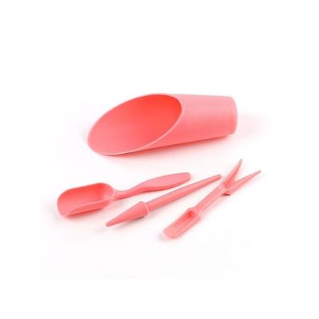 Blomsterplantningsværktøjssæt Husholdningsplanteavl og plejeværktøjer Minihaveværktøjer Sukkulentplantningssæt 4stk (pink) (FMY)