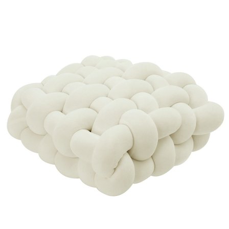 Blød Pludret Knude Pude Fast Farve Kvadrat Håndvævet Pude