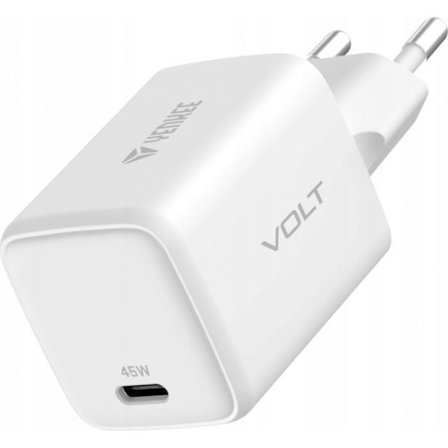 Laddare - nätadapter Yenkee - YAC G45 VOLT - USB C nätladdare 45W 3A Power Delivery 3.0 QC3.0, Vit
