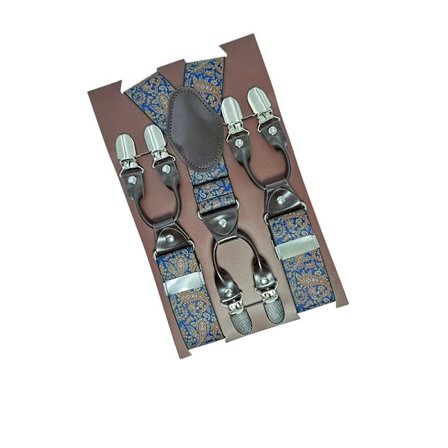 Hängslen för män med 6 clips och förtjockat elastiskt band