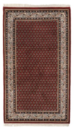 Handgeknüpft Mir Indisch Teppich 92X157 Schwarz/Braun