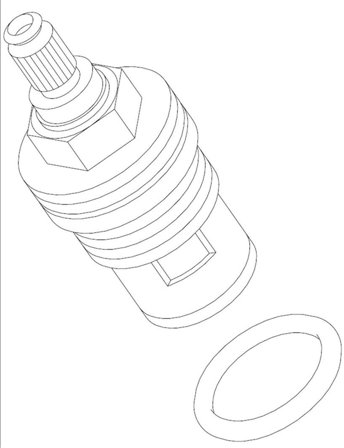 Damixa 3752700 Keramikinsats till TS/DA-blandare, Badrum