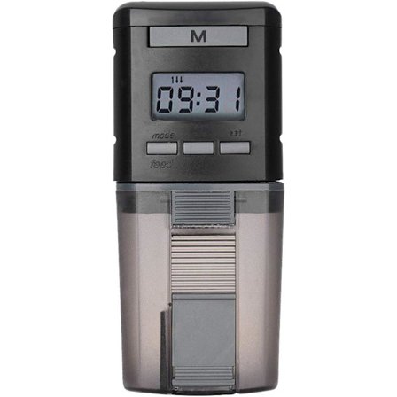 Akvariefiskefoderautomat med timer 0,175L kapacitet til pilleflager Foderplast