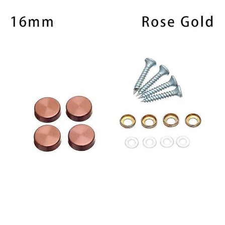 Ruostumattomasta teräksestä valmistetut peilikiinnikkeet Peilin kiinnityskynnet Ruuvit Koristeellinen korkki Koristeruuvin suojukset - Perfet