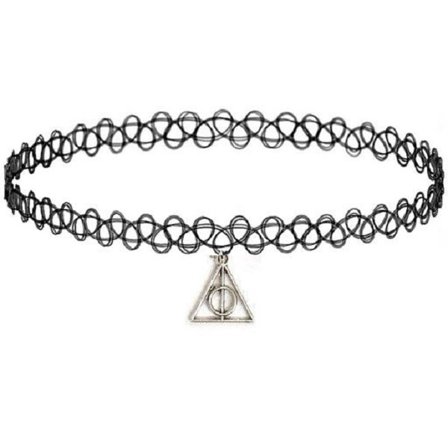 Choker Dödsrelikerna Deathly Hallows Harry Potter Tattoo Spets