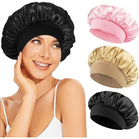 3 stycken Sovmössa - Satin bonnet - Sleep Cap