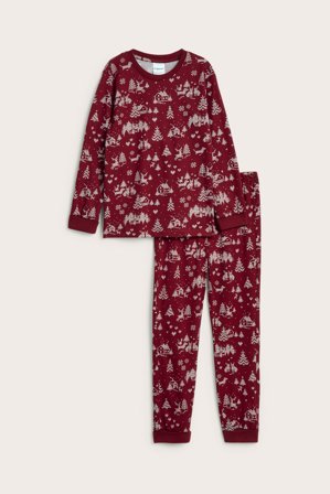 Kappahl | Joulupyjama | Tummanpunainen