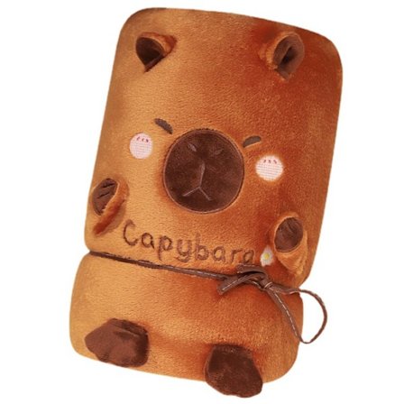 Kapibara Fleece - Bærbar Oversized Fleece Hoodie Rejse Fleece Hættetrøje