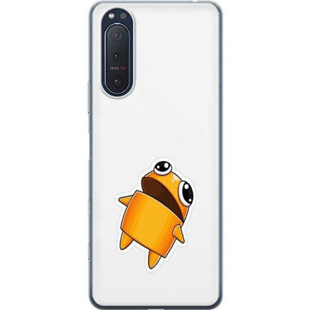Kompatibel Mobilcover til Sony Sony Xperia 5 II Orange tegnet figur med store øjne og dynamisk pose i legende stil