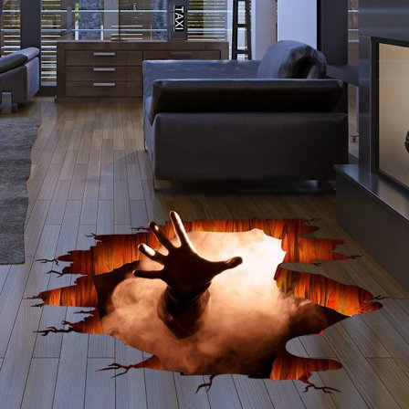 3D Halloween-seinäkoristeet irrotettavat, aavekäden Halloween-seinäkoriste