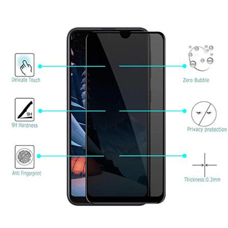 Samsung A50 2.5d Anti-spy 2-pack Skärmskydd Ram 9h Hd-clear. Svart