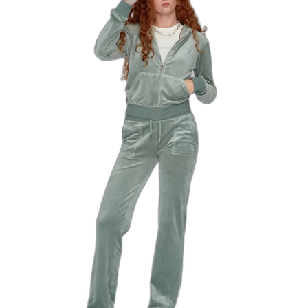 Gröna mjukisbyxor i velour