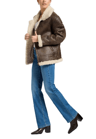 Lee Aviator Jacket Jackor Dam Brun XS
