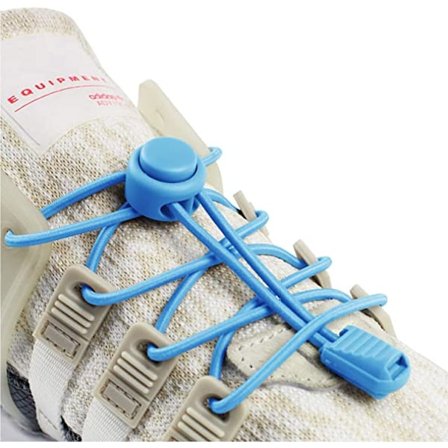 Blå Elastiske SkoLisser, Selv-låsende SkoLisser Uten Knyting