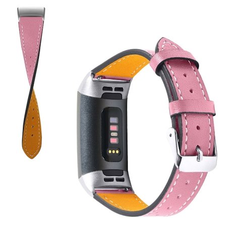 Fitbit Charge 4 / 3 genuine leather watch band - Pink