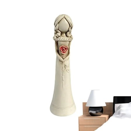 Engler i Harpiks Hagefigur Varig Harpiksengeldekor Hagefigur Kreativ Engel Harpiksfigur Til Mor Søster Datter(FMY)