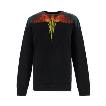 Marcelo Burlon, Icon Wings Sweatshirt Czarny, Mężczyzna, Rozmiar: S
