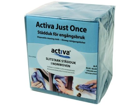 ACTIVA Städduk JustOnce engångs blå 100/fp - Lyreco - Städ och hygien - Städdukar och diskdukar - Städdukar - Alltork