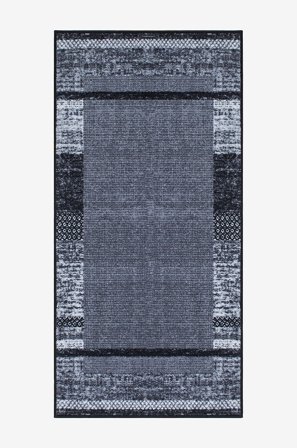 KM Home - Kumitettu matto Trendy - Harmaa - Sileät matot - 80X150 - - Homeroom