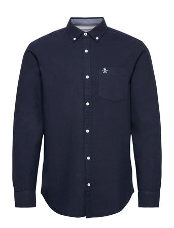 Long Sleeved Cotton Oxford Shirt Blue Original Penguin