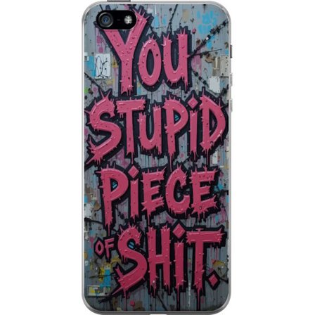 Kompatibelt Mobilskal till Apple iPhone 5 Rosa graffititext