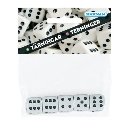 KÄRNAN Tärningar, svart och vit 5/fp - Lyreco - Skola och förskola - Lekmaterial - Tärningar