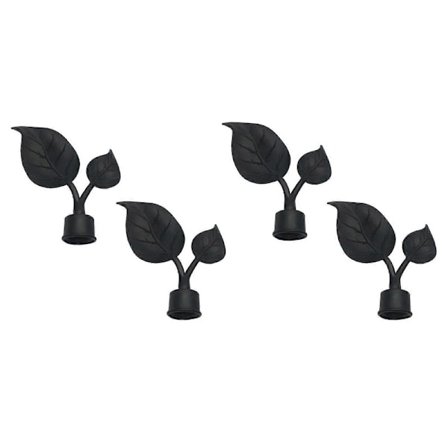 Gardinstångsknoppar Endast, 4 st Svart Draperistång Huvudknopp Fönster Draperi Gardinstång Dekor Knoppar, för 22 mm Diameter Stång