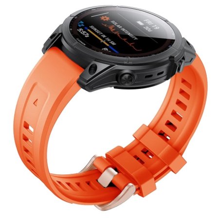 För Garmin Fenix ​​7S Silikon Rose Gold Spänne Watch Band