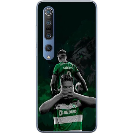 Yhteensopiva Puhelinkuori Xiaomi Mi 10 Pro 5G Neonmotiivi, jossa teksti "Gaming is in my DNA" sinisenä ja punaisena tiiliseinällä, jossa loistava DNA-