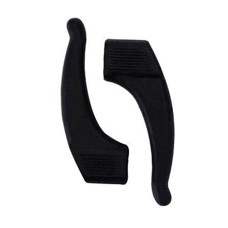 Hajtand i silikone til briller - 1 par, svart, passer til op ti