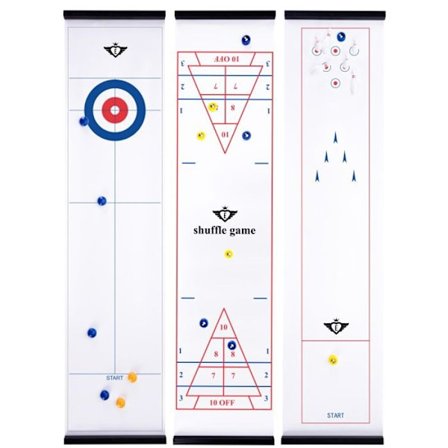 3 i 1 spellåda - Engelhart - 340505 - Curling, Shuffleboard, Bowling - 120 cm x 28 cm