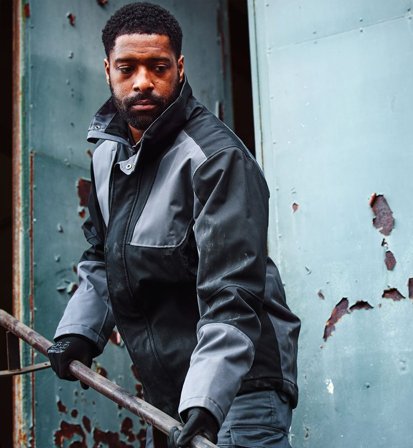 Fristads Herr Softshell vinterjacka stretch 4931 GSW, Grå/Svart