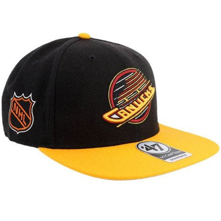 47 Brand - NHL Svart snapback Keps - Hatstore Exclusive x Vancouver Canucks Sure Shot Two Tone Captain Black/Yellow Snapback @ Hatstore