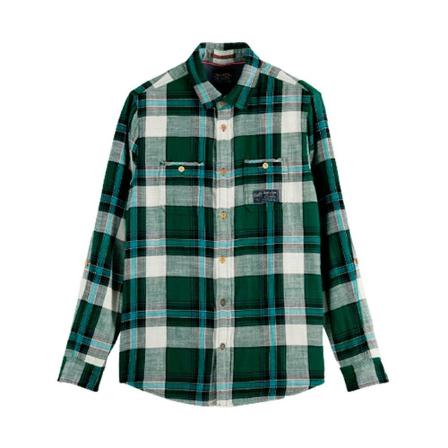 Scotch & Soda, Casual Shirts Groen, Heren, Maat:L