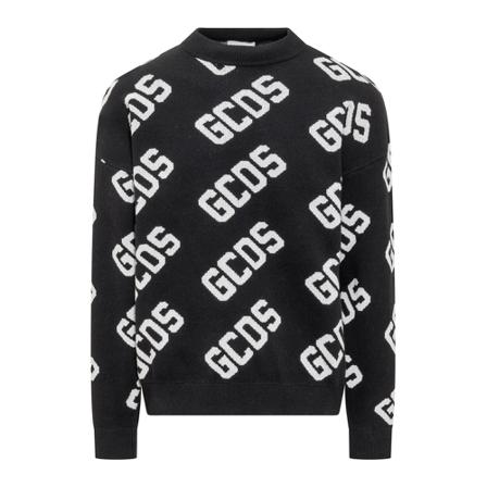 Gcds, Round-neck Knitwear Zwart, Heren, Maat:M