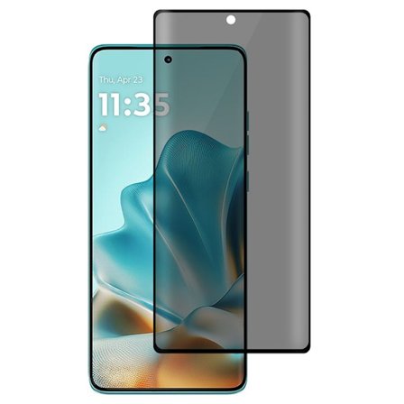 SKALO Motorola Edge 60 Privacy Hærdet Glas Skærmbeskyttelse - Sort