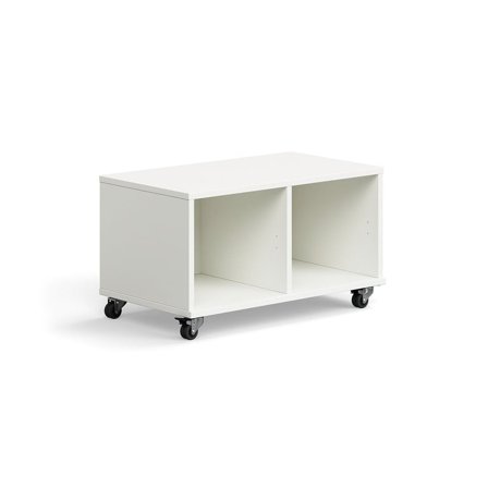 Elevförvaring CASPER, 2 fack, hjul, vit