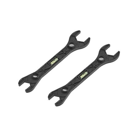 2 Stk. PPR Slange Mutter Plast Dusj Skiftenøkkel Dusjbatteri Ventil Kran Monteringsnøkkel Med Nivåmåler.