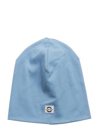 Cotton Hat - Solid Accessories Headwear Hats Beanies Blå Mikk-Line