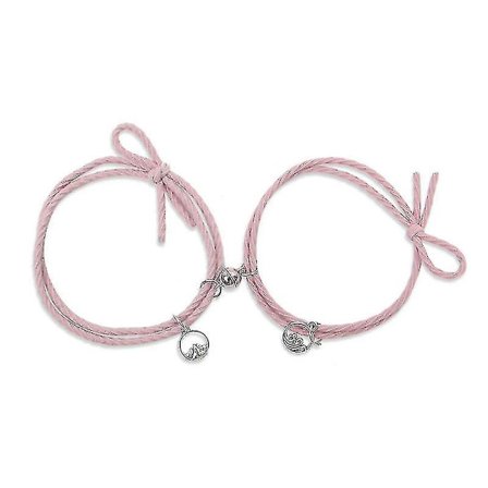 2 stk. sett med par kjæreste armbånd justerbar kjærlighet vennskaps tau