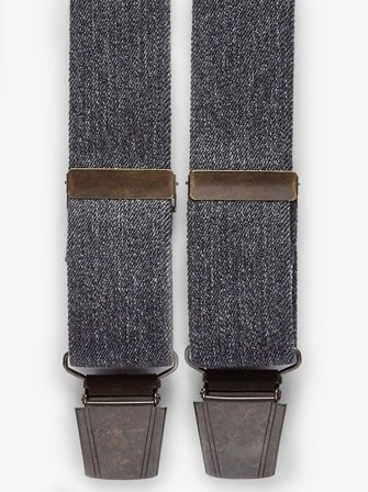 John Henric Men's Donkerblauwe Bretels Effen Size 35mm