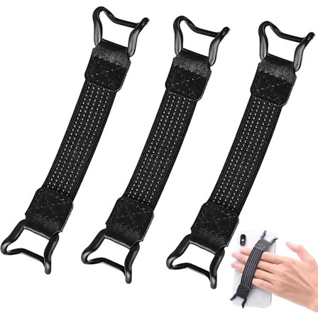 (3 stk.) Telefon Lanyard Sikkerheds Håndstrop Holder, Mobiltelefon Grip Stropper med Klips Håndholdt Faldsikring Elastiske Grip Bånd til og De Fleste 