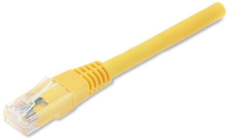 Eurolan 21D-U6-15YLX Patch ledning 2 x RJ45 UTP, krydset, gul 15 m, Forbindelsesudstyr & kabler