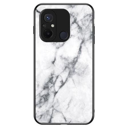 SKALO Xiaomi Redmi 12C 4G Marmor hærdet glas TPU Cover - #3 Multicolor