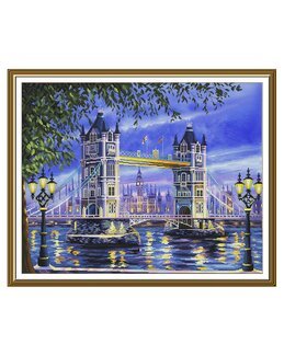 Broderipakke Bilde City Bridge Nighttime - Nova Sloboda