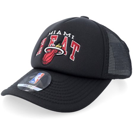 Outerstuff - NBA Nero trucker Cappellino - "Kids Miami Heat NBA Foam Black A-frame Trucker " @ Hatstore