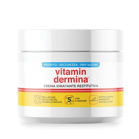 VITAMINDERMINA Crema Idratante Restitutiva 400ml - Crema viso giorno idratante