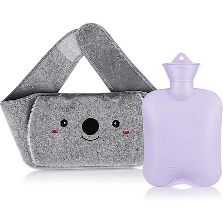 Nifogo Vattenflaska för Varmt Vatten, Värmeflaskor Med Överdrag, Varmvattenflaska Med Midjeband, Lämplig För De Flesta, Lindrar Effektivt Symptom 1.3l