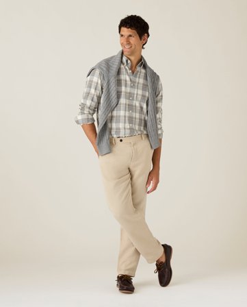 Lexington Klassiske tapered bukser, lys beige