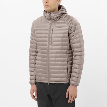 Salomon - Giacca in piuma con cappuccio da uomo Elixir Micro Down - Iron